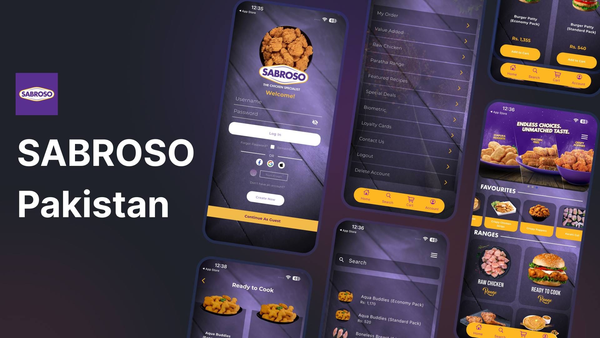 Project image of Sabroso Pakistan - eCommerce Food Delivery app made with Flutter by Hafeez Rana